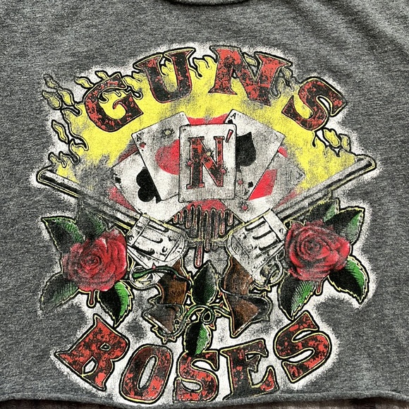 Women's Guns N' Roses Cropped T-shirt - Picture 2 of 4